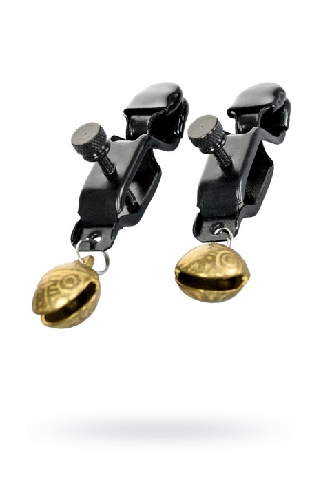 Черно-золотистые зажимы для сосков TOYFA Theatre - ToyFa - купить с доставкой в Балаково