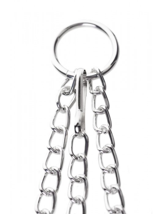 Черно-серебристые зажимы для сосков с кольцом для пениса TOYFA Metal - ToyFa - купить с доставкой в Балаково