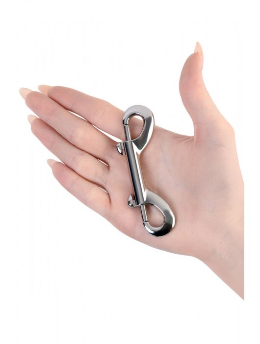 Серебристый двухсторонний карабин TOYFA Metal - ToyFa - купить с доставкой в Балаково