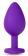 Фиолетовая анальная пробка Bling Plug Large с золотистым стразом - 9,5 см. - Blush Novelties - купить с доставкой в Балаково