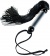 Черный мини-флоггер с резиновыми хвостами - 26 см. - ToyFa - купить с доставкой в Балаково