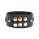 Черный кожаный ошейник с короткими шипами - БДСМ Арсенал - купить с доставкой в Балаково