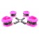 Набор фиксаторов краб с розовым мехом BDSM Light - БДСМ Арсенал - купить с доставкой в Балаково