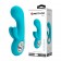 Бирюзовый вибратор Chris с клиторальным отростком - 15,4 см. - Baile купить в Балаково с доставкой в Orgasmix.ru Бирюзовый вибратор Chris с клиторальным отростком - 15,4 см. - Baile